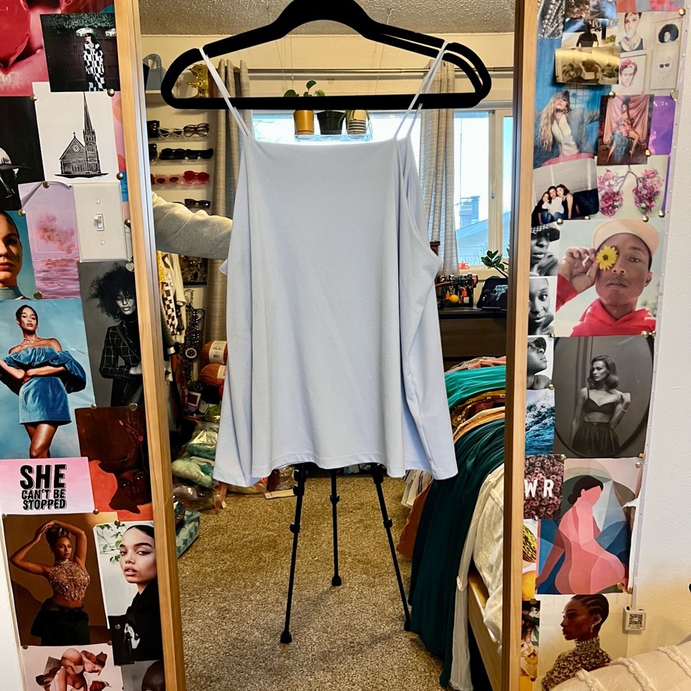 Women's Light Blue Spaghetti Strap Top